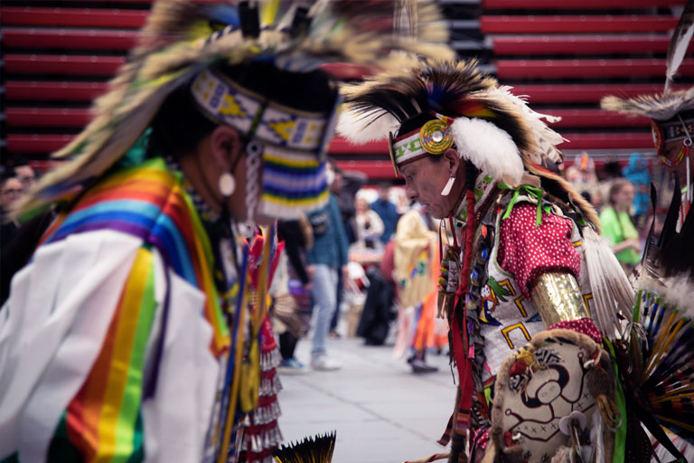 Performers at the annual Powwow 2023.